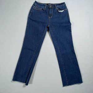 Judy Blue Jeans Womens 9/29 (Fits 28x25) Blue Slim Boot Cut Raw Hem Dark Wash‎